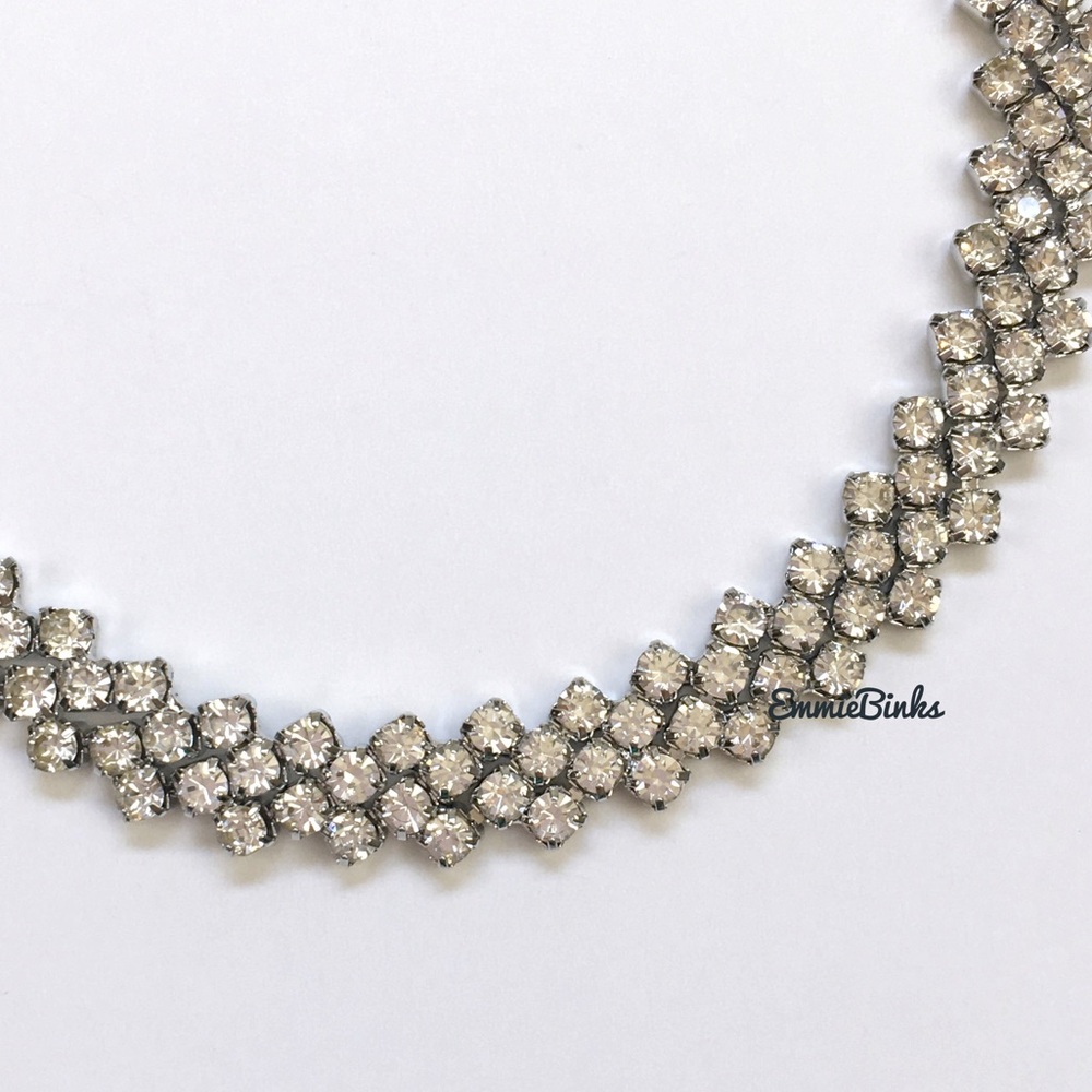 New Vintage Style Crystal Rhinestone Choker Necklace - Picture 6 of 16